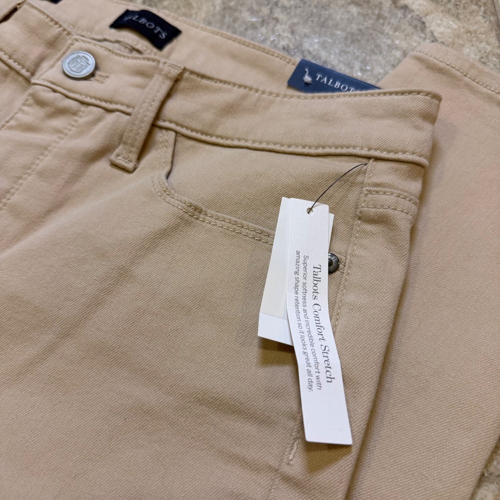 Talbots High Waist Jegging Tan Khaki Skinny Ankle Slimming Pants Womens 6P NEW